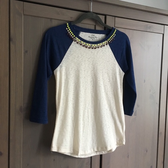 NWOT J. Crew Jeweled baseball tee - Picture 6 of 8
